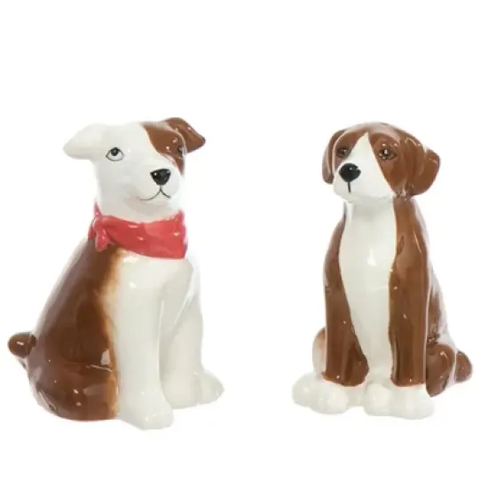 The Lakeside Collection Table Toppers Dog Themed Tabletop Collection Kitchen Dining Tail Wagging - Salt and Pepper Shaker Set image {1}