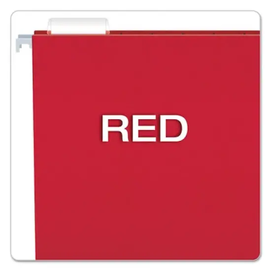 Pendaflex Colored Hanging Folders, Letter Size, 1/5-Cut Tabs, Red, 25/Box image {2}