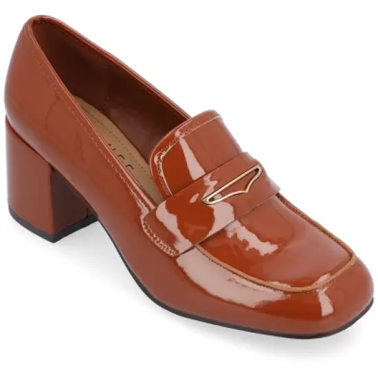 Journee Collection Womens Liyla Tru Comfort Foam Low Heel Square Toe Pumps image {12}