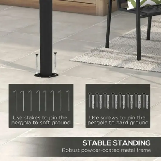 Resenkos Outdoor Garden Gazebo, Sunshade Gazebo Canopy,10' x 13' Outdoor Pergola Gazebo, Garden Sun Shade Shelter with Metal Frame, Cream White image {7}