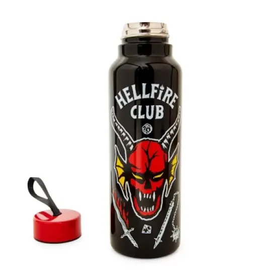 Silver Buffalo Stranger Things Hellfire Club Stainless Steel Water Bottle | Holds 27 Ounces image {3}