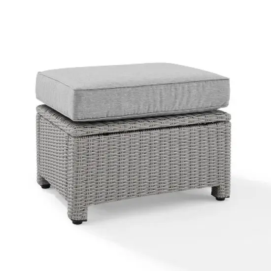 Bradenton Outdoor Wicker Ottoman - Crosley
 image {9}