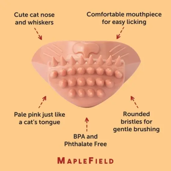 Maplefield Cat Tongue Brush for Playful Bonding - Cat Licker Tongue - Funny Gag Gifts for Cat Lovers - Cat Licking Brush (1 Pack) image {4}