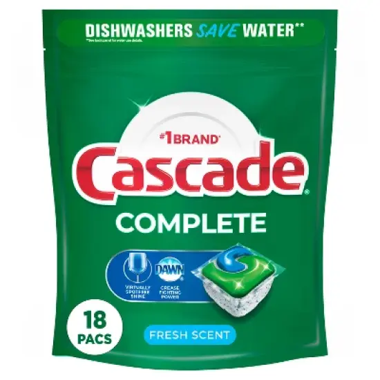 Cascade Fresh Scent Complete ActionPacs Dishwasher Detergents image {11}