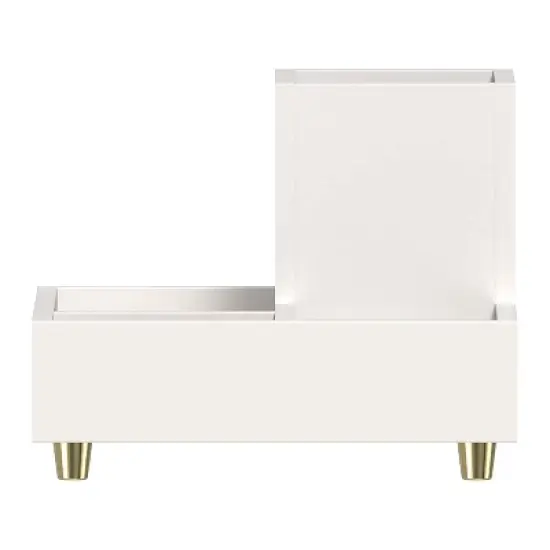 U Brands Juliet 4-Compartment Pine Wood Cup White/Gold (5217U00-12) image {1}