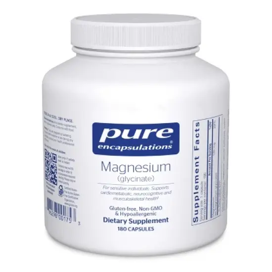Pure Encapsulations Magnesium (Glycinate) - Supplement to Support Stress Relief, Sleep, Heart Health, Nerves, Muscles, and Metabolism image {9}