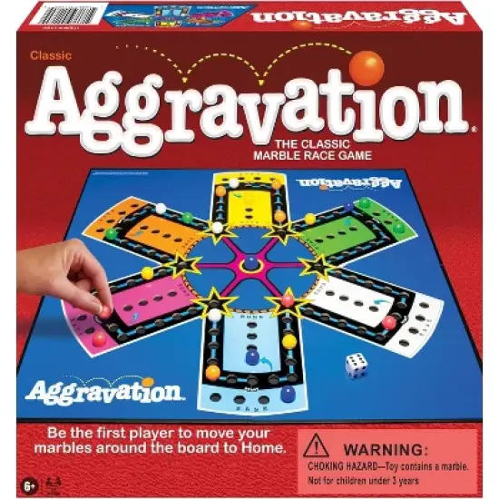Winning Moves Games Classic Aggravation Marble Race Family Game for 2 or More Players image {3}