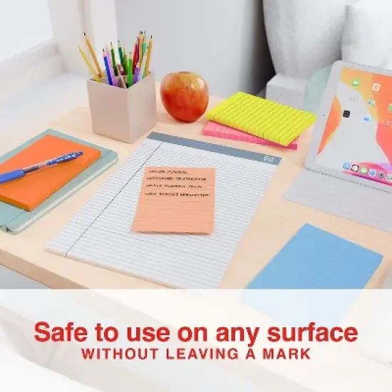 Staples Sticky Notes 4" x 6" Golden Hour Collection Lined 100 Sheets/Pad 6 Pads/Pack (ST62871) image {3}
