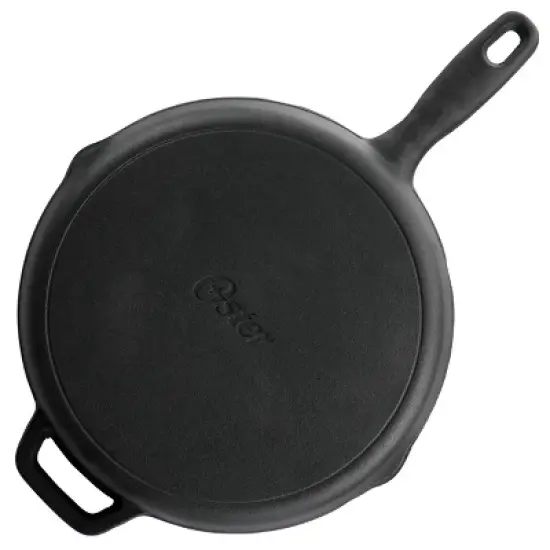 Oster Castaway 12 Inch Cast Iron Round Frying Pan with Dual Spouts image {2}