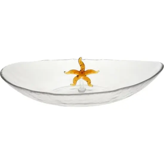 Pavilion Gift Company - Starfish - 12" Glass Platter with 3D Icon - Serving Platters image {5}