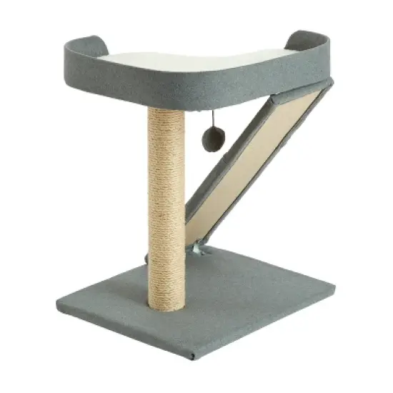 Two by Two San Marcos - Gray Cat Scratching Post Cat Furniture - 22.8 in. Tall image {8}