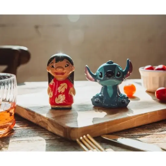 Silver Buffalo Disney Lilo & Stitch Ceramic Salt and Pepper Shakers | Set of 2 image {4}