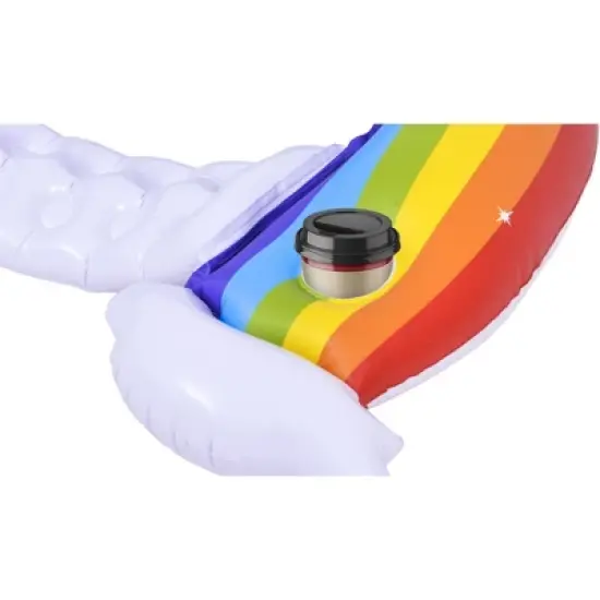 Pool Central 58" Inflatable Rainbow Swimming Pool Lounge Chair image {7}