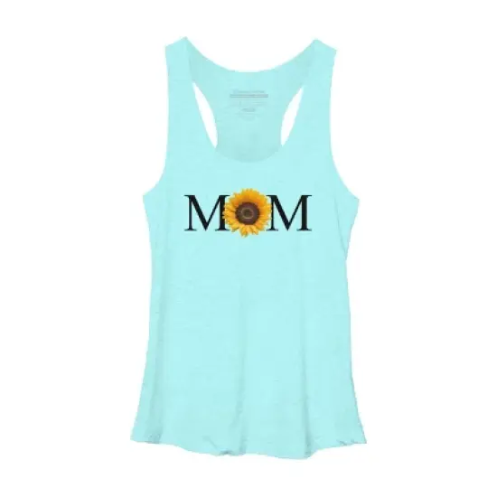 Women's Design By Humans Mother's Day Sunflower Mom By FridayFusion Racerback Tank Top image {3}