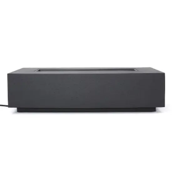 Aidan Outdoor 50000 BTU Light Weight Concrete Rectangular Fire Pit - Christopher Knight image {7}