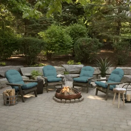 ARDEN Plush Modern Tufted Rocking Chair Cushion, Set of 2 image {3}