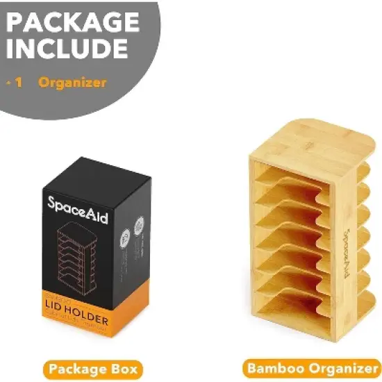 Tumbler Lid Organizer for Kitchen Cabinet (7-Tier)-SpaceAid&reg; image {3}