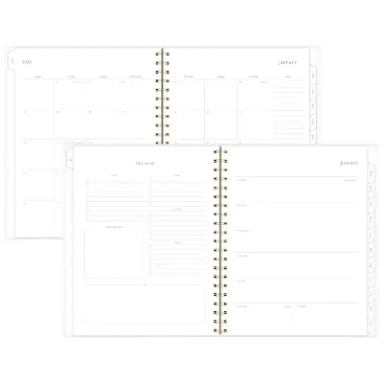 Sugar Paper Essentials 2024 Planner 11"x9.5" Weekly/Monthly Frosted Pink image {1}