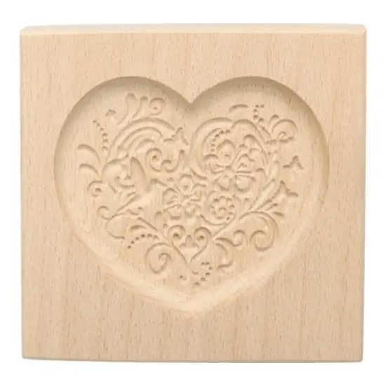 Unique Bargains Wooden 3D Carved Non-stick Vintage Baking Cookie Biscuit Mould image {6}