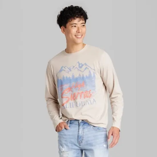 Men's Regular Fit Crewneck Long Sleeve Button-Down Shirt - Original Use&trade; image {1}