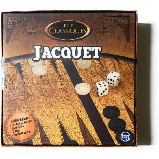 TCG Classic Games Wood Backgammon Set | Board & 30 Game Pieces image {1}