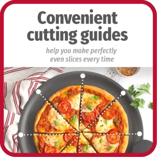 GoodCook 15.75" Large Nonstick Carbon Steel Ready Air Perfect Pizza Pan Gray: Round Oven Tray, Dishwasher-Safe image {6}