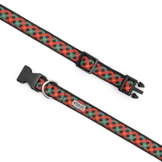The Worthy Dog Holiday Check Dog Collar image {1}