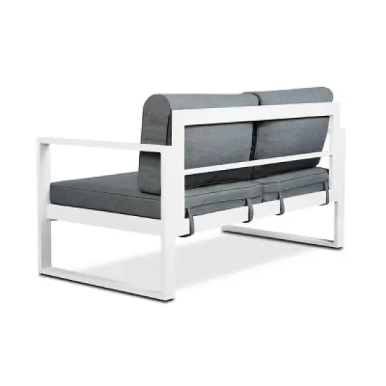 Baltic Patio Loveseat White - Real Flame image {3}