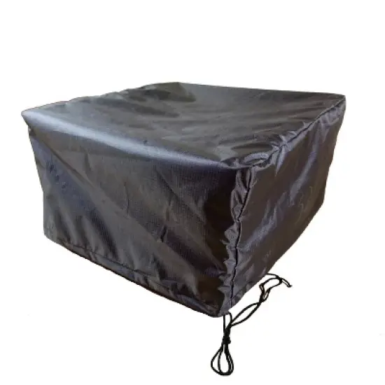 Summerset Shield Gold 2-Layer Polyester Fabric Outdoor Fire Table Square Cover - 44x44", Charcoal Grey image {2}