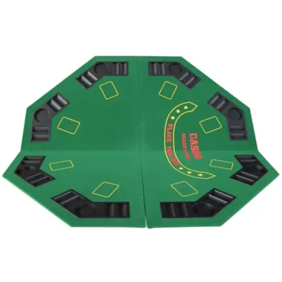 DSVIMOY 48" Folding Poker Tabletop for 8-Player, Portable Game Layout Mat, Green, 48"*48"*0.5" image {5}