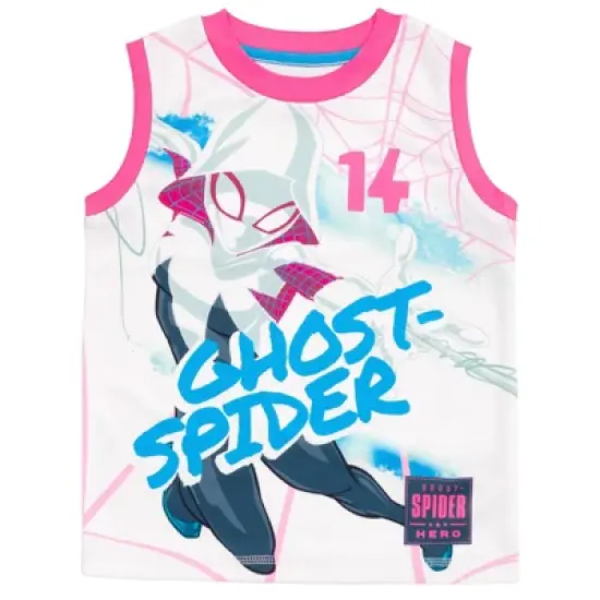 Marvel Spider-Man Spider-Gwen Ghost Spider Girls Tank Top and Bike Shorts Toddler to Big Kid image {2}