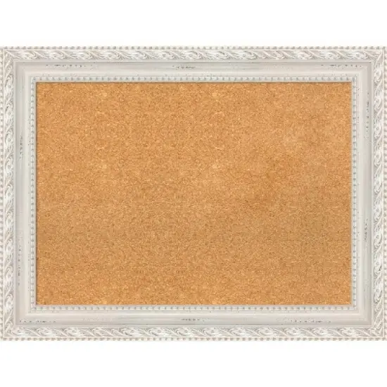 34"x26" Opera Wood Frame Natural Cork Board Off-White - Amanti Art image {10}