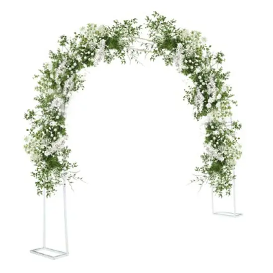 Garden Arch Trellis for Climbing Plants, Metal Arch Frame, Plant Support Climbing Vines and Flowers Stands, Outdoor Wedding Arch for Ceremony, Black image {8}
