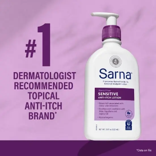 Sarna Sensitive Steroid-Free Anti-Itch Lotion - 7.5oz image {2}