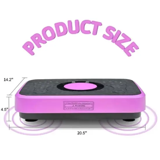 SEVOBAL Vibration Plate Fitness Platform Whole Body Lymphatic Drainage Fat Burning Shaking Workout Board Home Gym Exercise, Purple, 20.5"*14.2"*4.5" image {2}