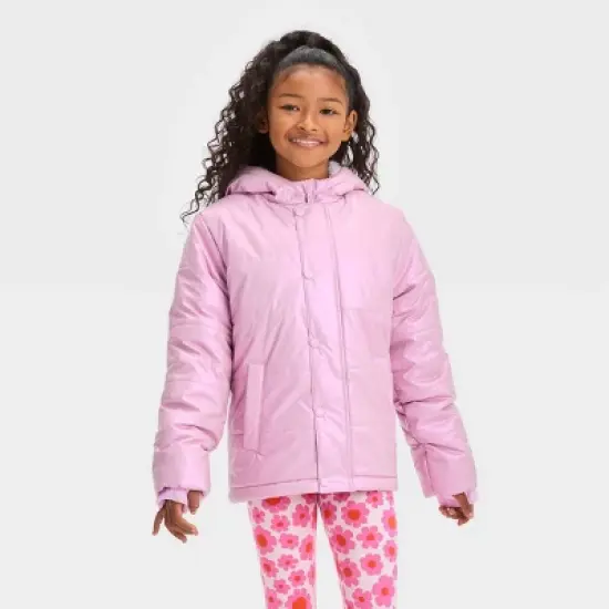 Girls' Solid Puffer Jacket - Cat & Jack&trade; image {3}