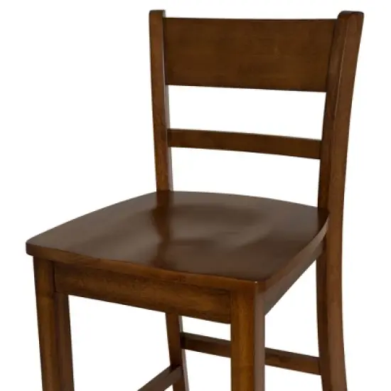 Linon Torino Villa Counter Height Barstool Walnut image {10}