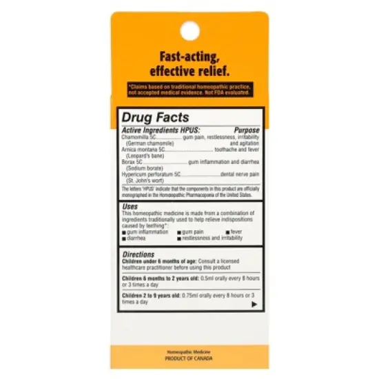 Homeolab USA Kids Relief&reg;, Gum & Teething Oral Liquid, 0-9 Years, Orange, 0.85 fl oz (25 ml) image {1}