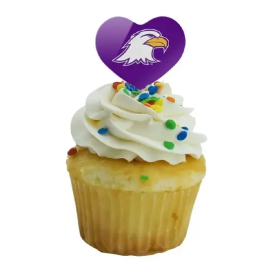 Ashland University Primary Logo Heart Love Cupcake Picks Toppers Decoration Set of 6 image {4}