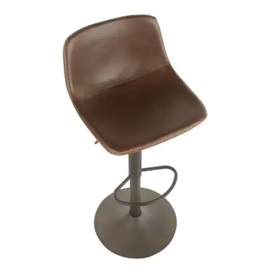 Set of 2 31.25" Duke Industrial Adjustable Height Barstools - LumiSource image {6}