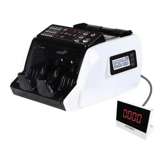 Nadex Coins&trade; V5400 Mixed-Denomination Money Counter and Counterfeit Detector in White image {6}