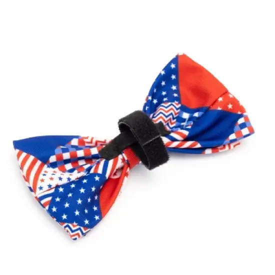 The Worthy Dog Americana Bow Tie Adjustable Collar Attachment Accessory image {1}