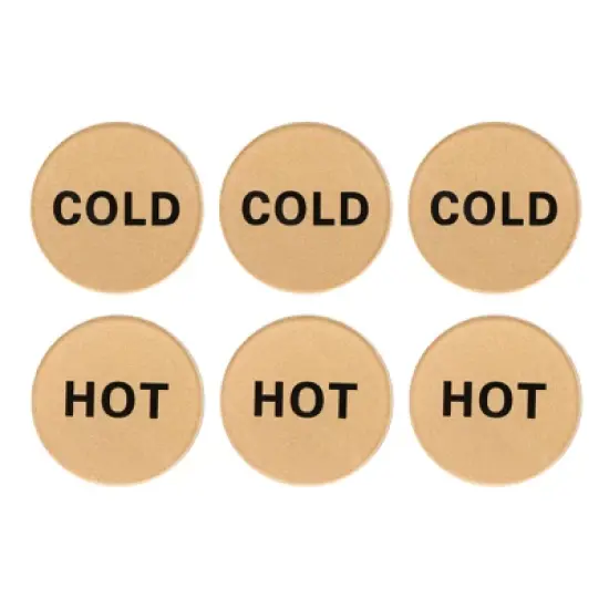 Unique Bargains Acrylic Self-Adhesive Decor Kitchen Hot/Cold Water Label image {4}