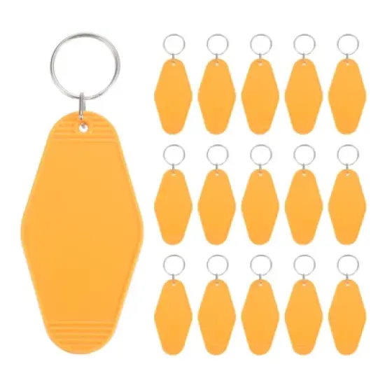 Unique Bargains Blank Vintage Motel Keychain for DIY Ornament Backpack Label 16 Pcs image {25}