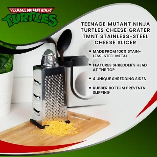 Surreal Entertainment Teenage Mutant Ninja Turtles Cheese Grater | TMNT Stainless-Steel Shredder image {6}
