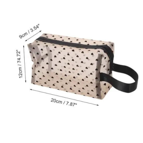 Unique Bargains Heart Pattern Makeup Bags 1 Pc image {1}