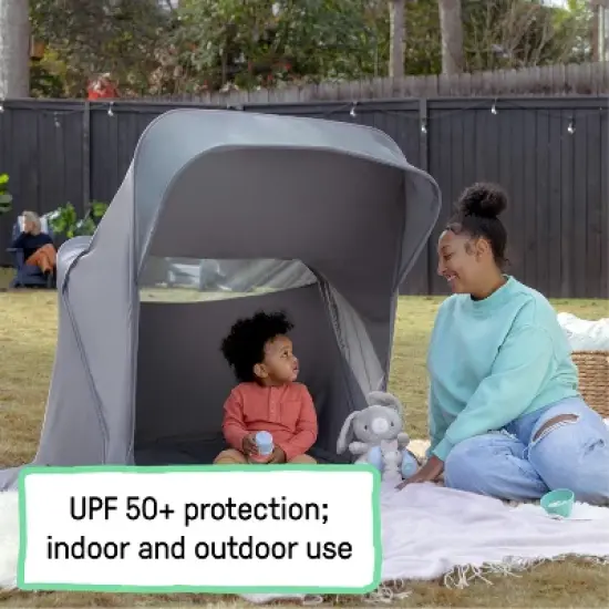 Ingenuity Dream Retreat 3-in-1 Portable Bassinet, Playard and Light Blocking Shade, 0-36 Months - Neutral image {4}