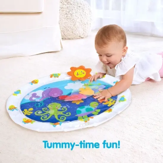 Kidoozie Pat 'n Laugh Water Mat for Infants and Toddlers ages 3-18 months - Encourage Tummy Time with 6 Fun Floating Sea Friends to Discover image {4}