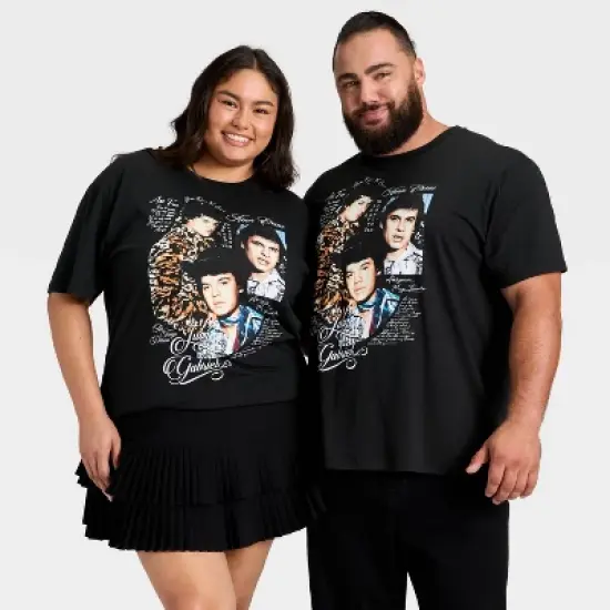 Latino Heritage Month Adult Graphic Juan Gabriel Short Sleeve T-Shirt - Black image {4}