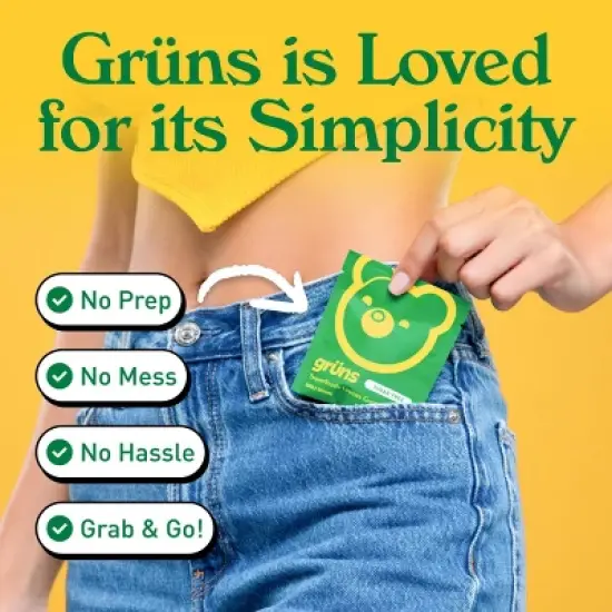 Gr&uuml;ns Adult Low Sugar Superfoods Greens Gummies - 96ct/12 Servings image {6}